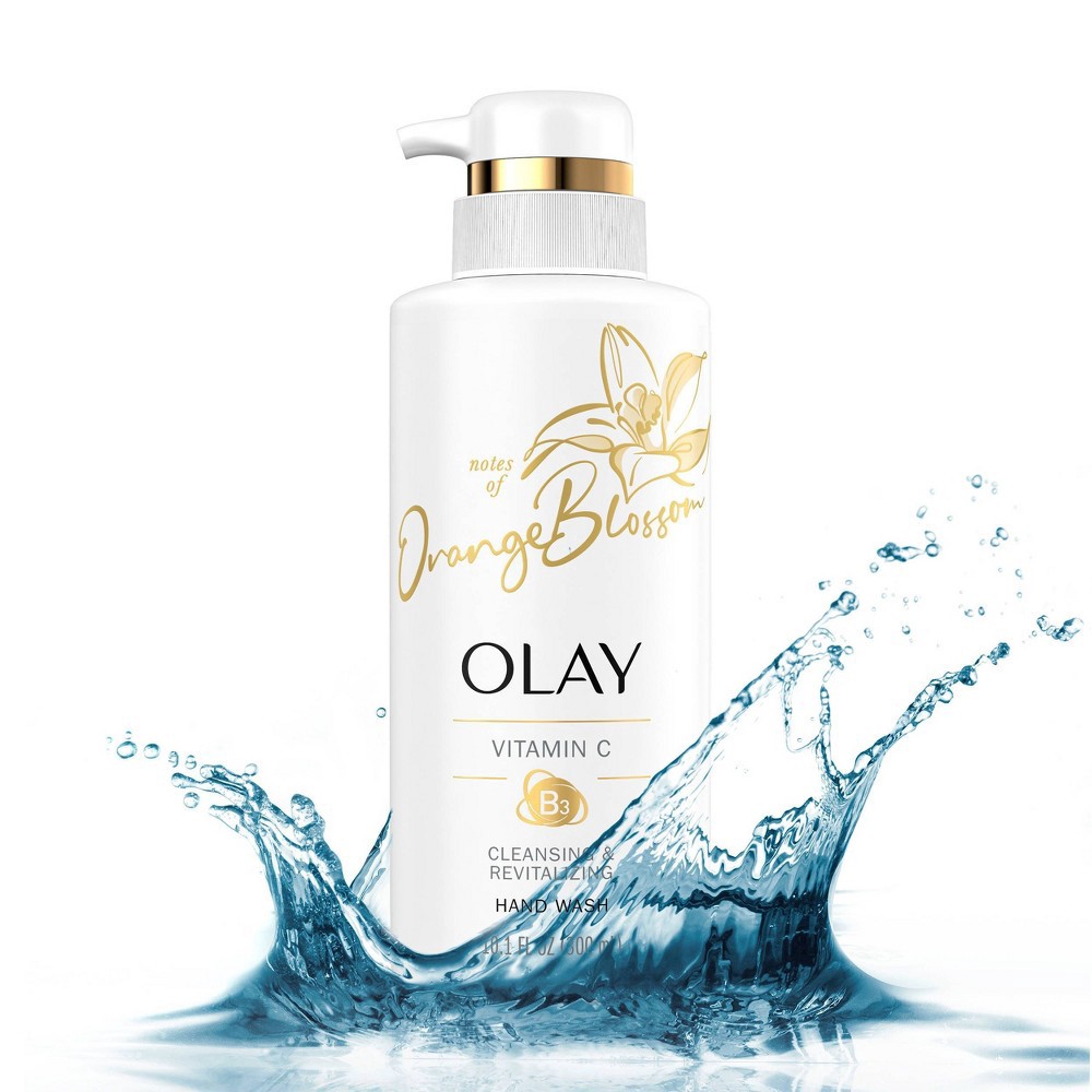 slide 4 of 11, Olay Cleansing & Revitalizing Hand Wash with Vitamin B3 + Vitamin C - 10.1 fl oz, 10.1 fl oz