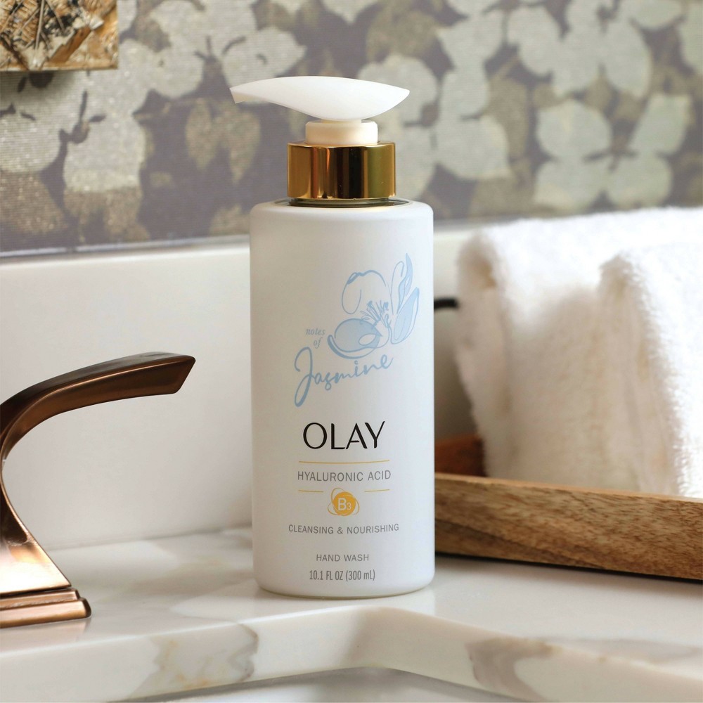 slide 2 of 10, Olay Cleansing & Nourishing Liquid Hand Soap - Hyaluronic Acid - 10.1 fl oz, 10.1 fl oz