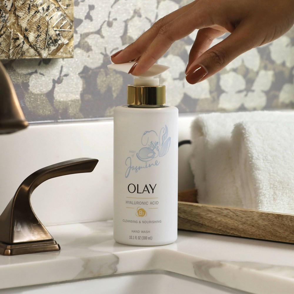 slide 6 of 10, Olay Cleansing & Nourishing Liquid Hand Soap - Hyaluronic Acid - 10.1 fl oz, 10.1 fl oz