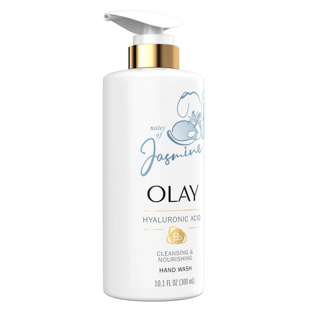 slide 10 of 10, Olay Cleansing & Nourishing Liquid Hand Soap - Hyaluronic Acid - 10.1 fl oz, 10.1 fl oz