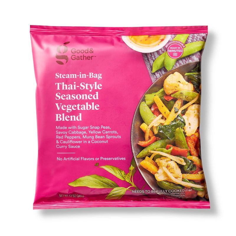 slide 1 of 4, Frozen Thai-Inspired Seasoned Vegetable Blend - 12oz - Good & Gather™, 12 oz