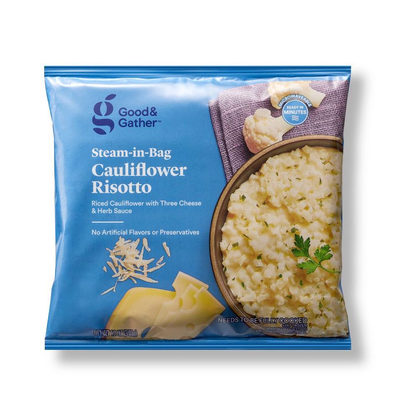 slide 1 of 3, Frozen Cheesy Risotto-Style Cauliflower Rice - 12oz - Good & Gather™, 12 oz