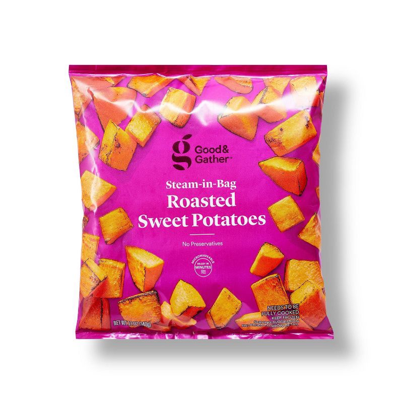 slide 1 of 3, Frozen Roasted Sweet Potato Chunks - 12oz - Good & Gather™, 12 oz