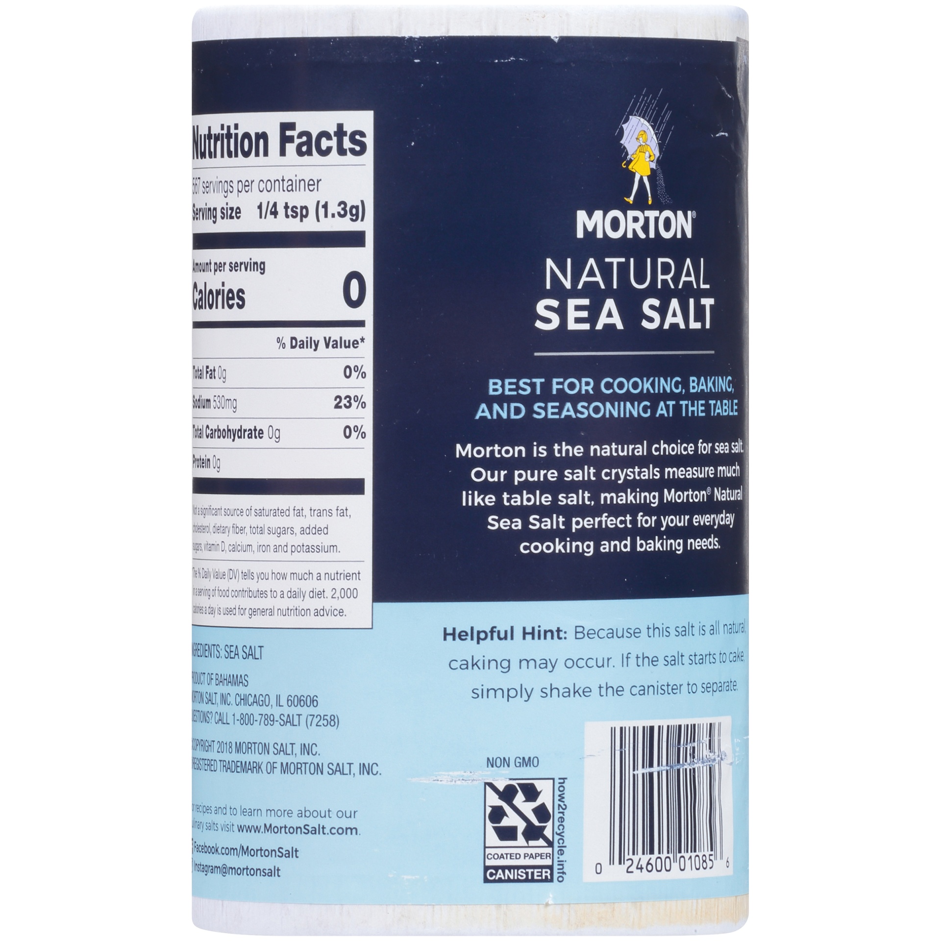 slide 5 of 8, Morton Natural Sea Salt 26 oz, 26 oz