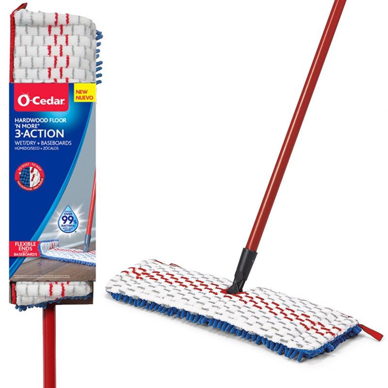 slide 1 of 11, O-Cedar Hardwood Floor ‘N More 3-Action Mop, 1 ct