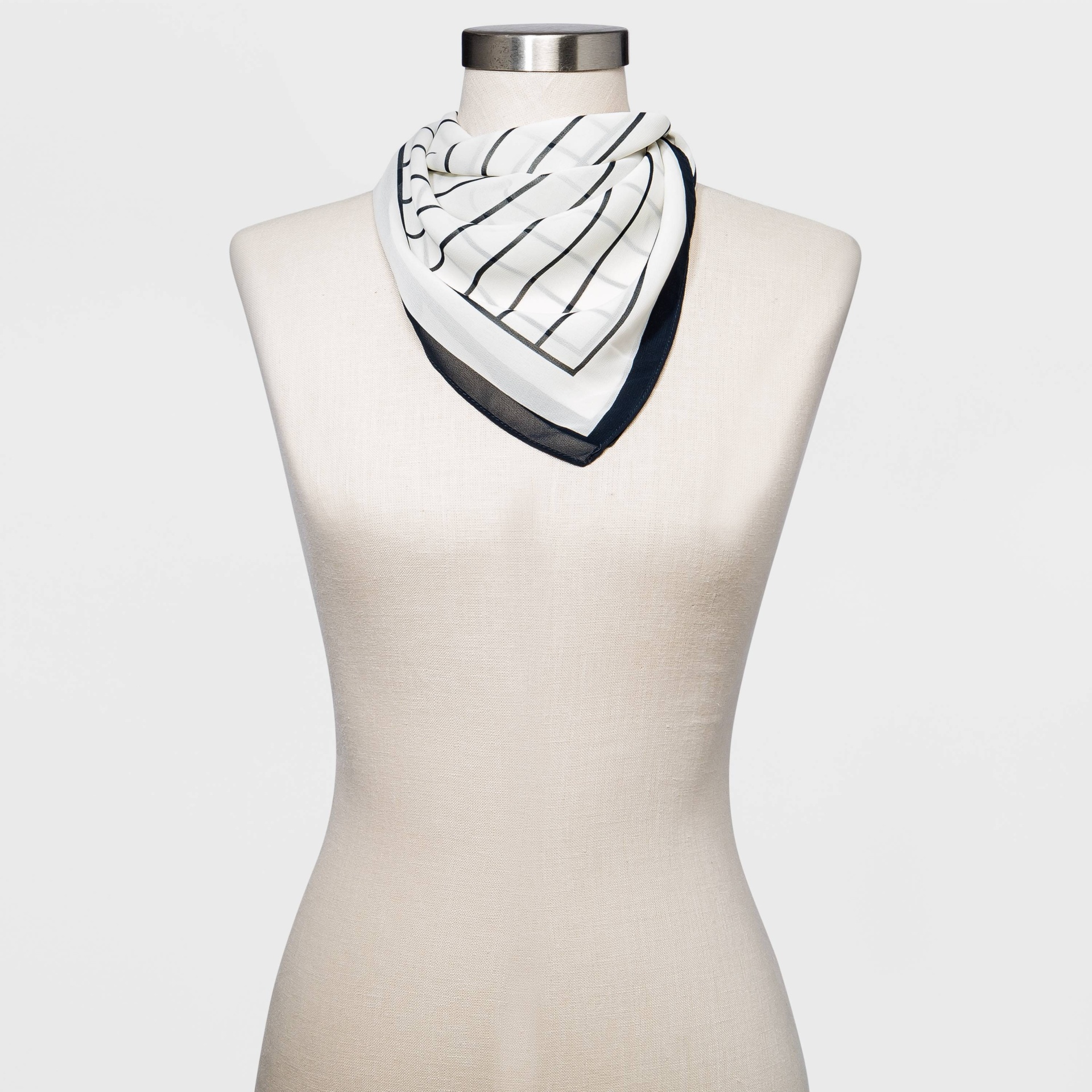 slide 1 of 3, Women's Geo Print Scarf - A New Day Cream, 1 ct