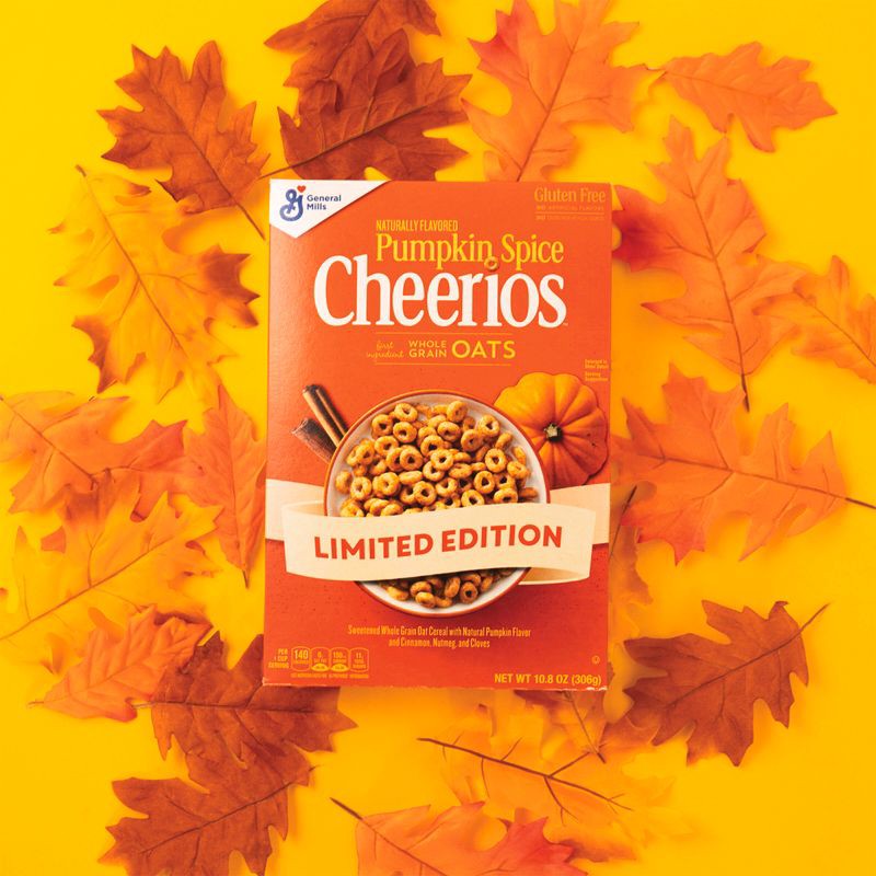 slide 3 of 9, General Mills Cheerios Pumpkin Spice Gluten Free Family Size Breakfast Cereal - 18.5oz, 18.5 oz