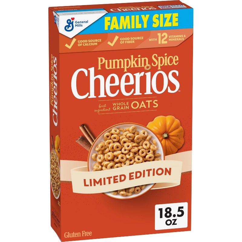 slide 1 of 14, Pumpkin Spice Cheerios Family Size Cereal - 18.5oz, 18.5 oz