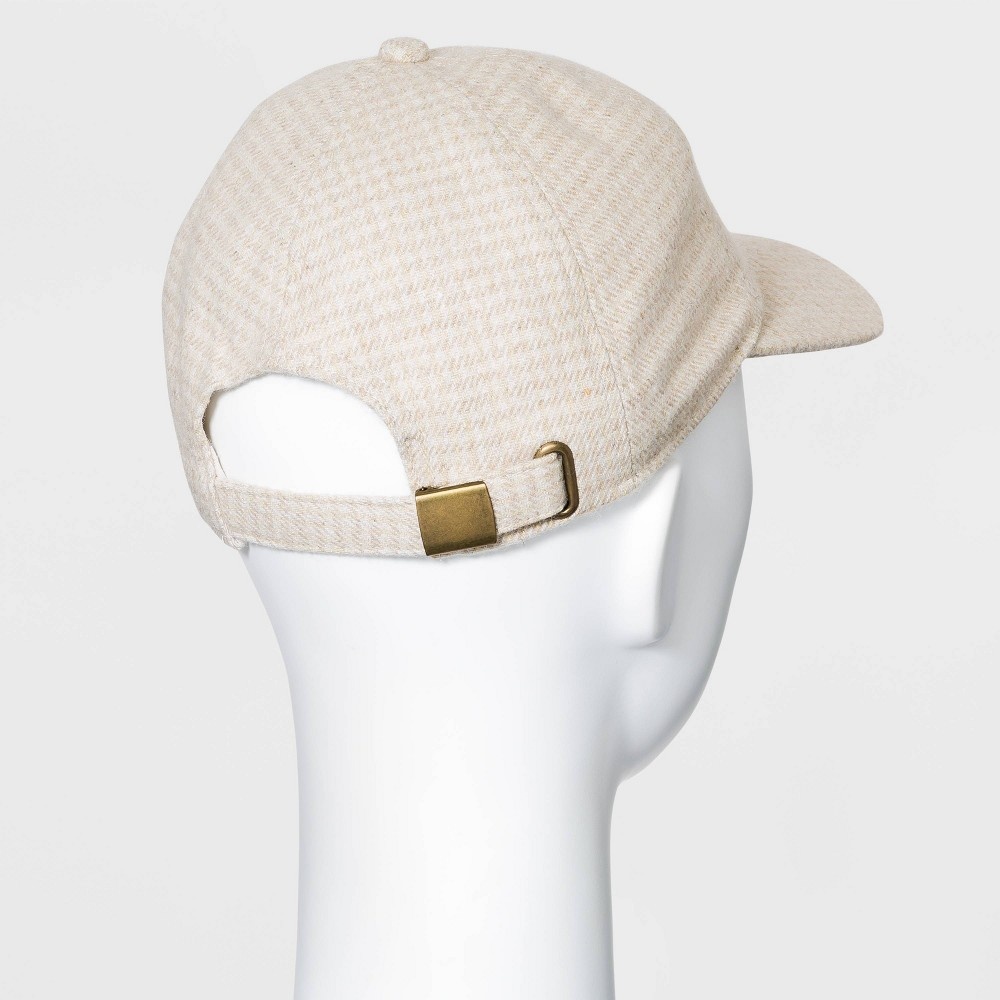 slide 2 of 2, Women's Plaid Felt Baseball Hat - A New Day Cream, 1 ct