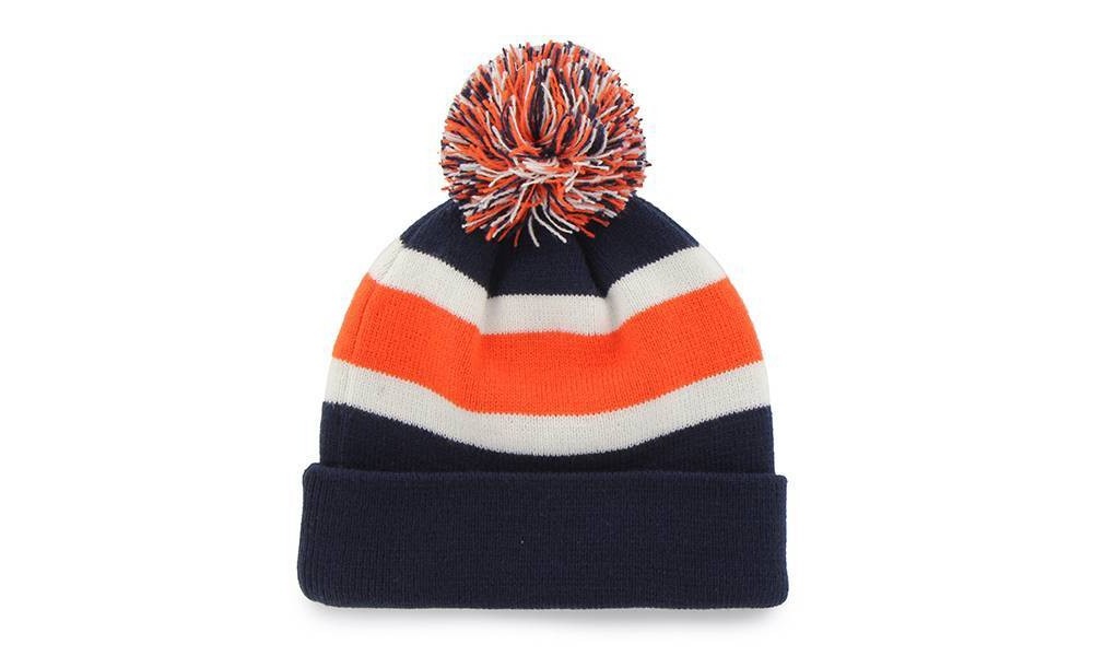 The Broncos NFL Beanie with Yarn Pom Pom