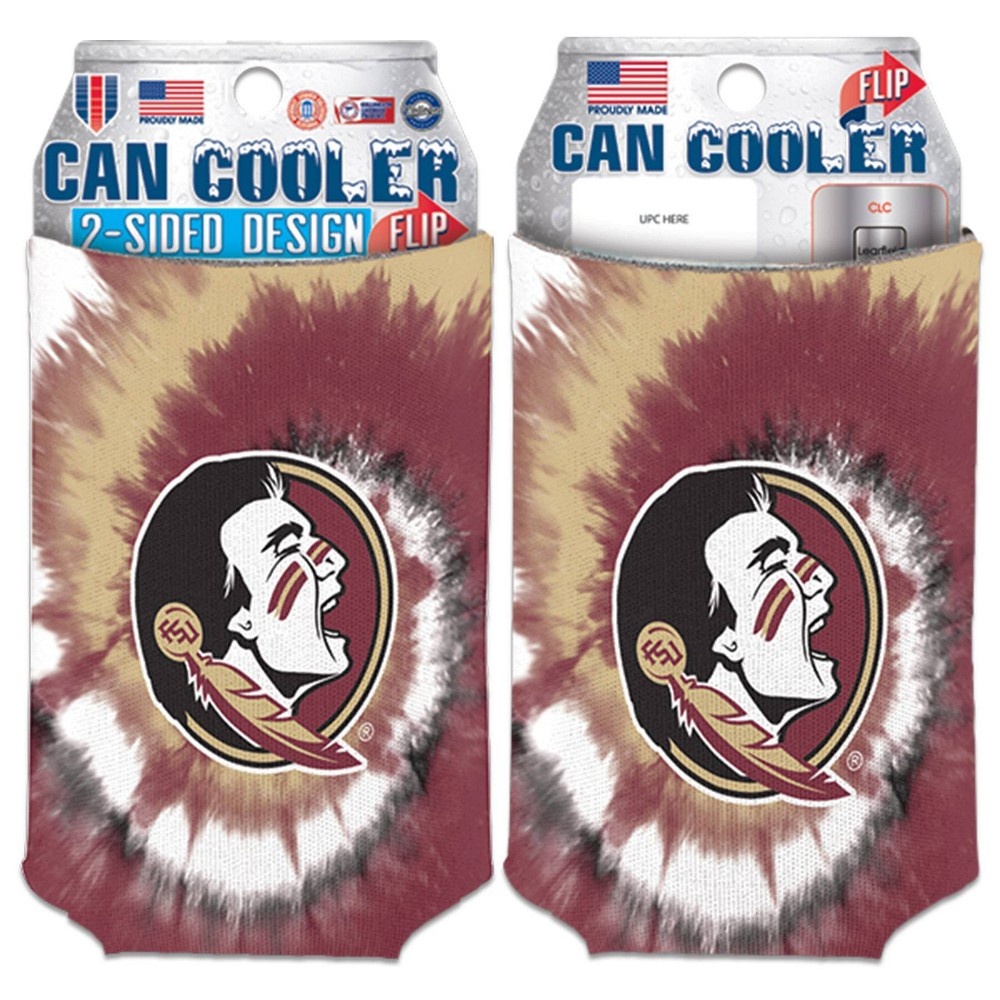 slide 3 of 3, NCAA Florida State Seminoles Tie-Dye Can Cooler, 1 ct