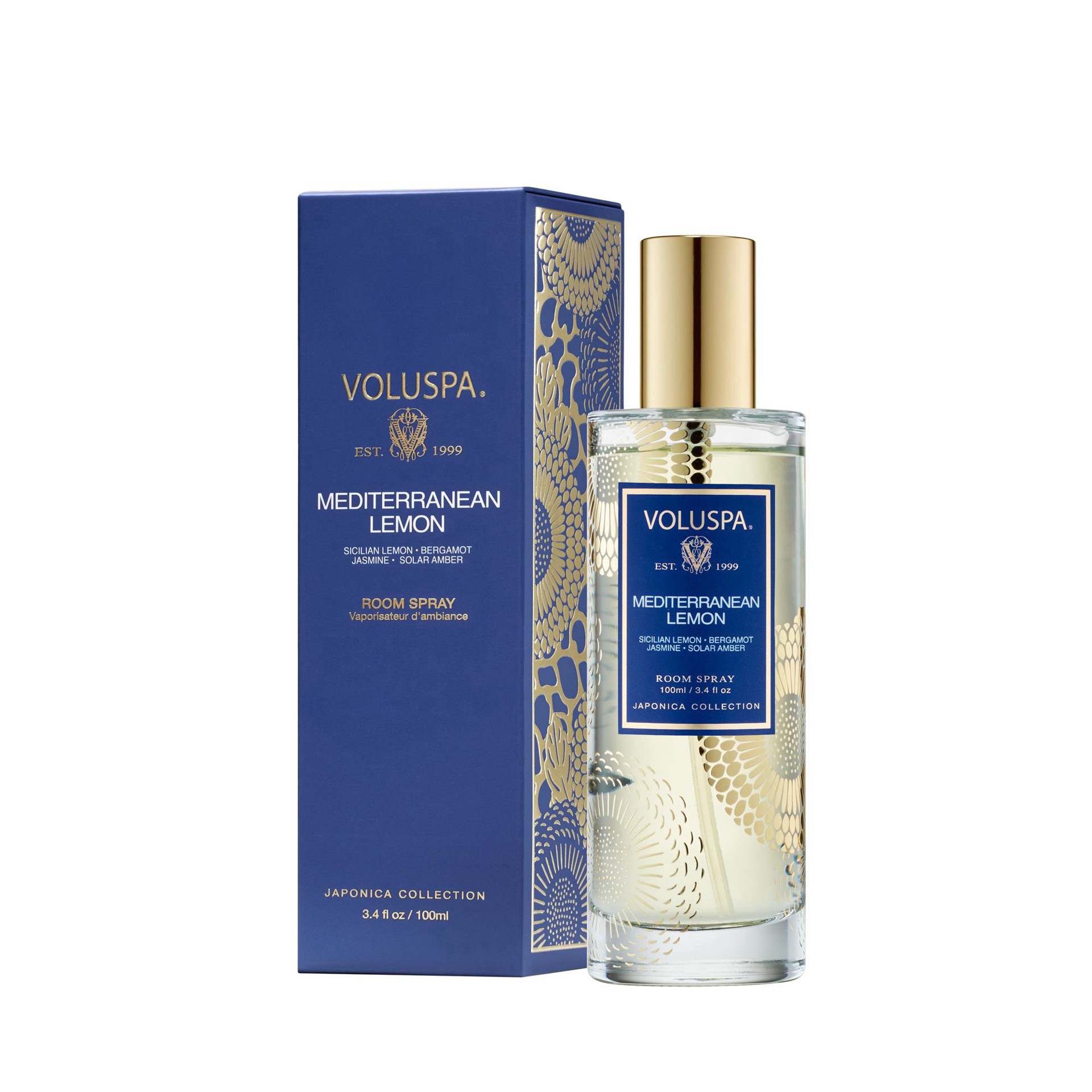 slide 1 of 1, Voluspa Mediterranean Lemon Room Spray, 3.4 oz