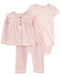 Carter's Baby Baby 3-Piece Little Cardigan Set Pink 12M