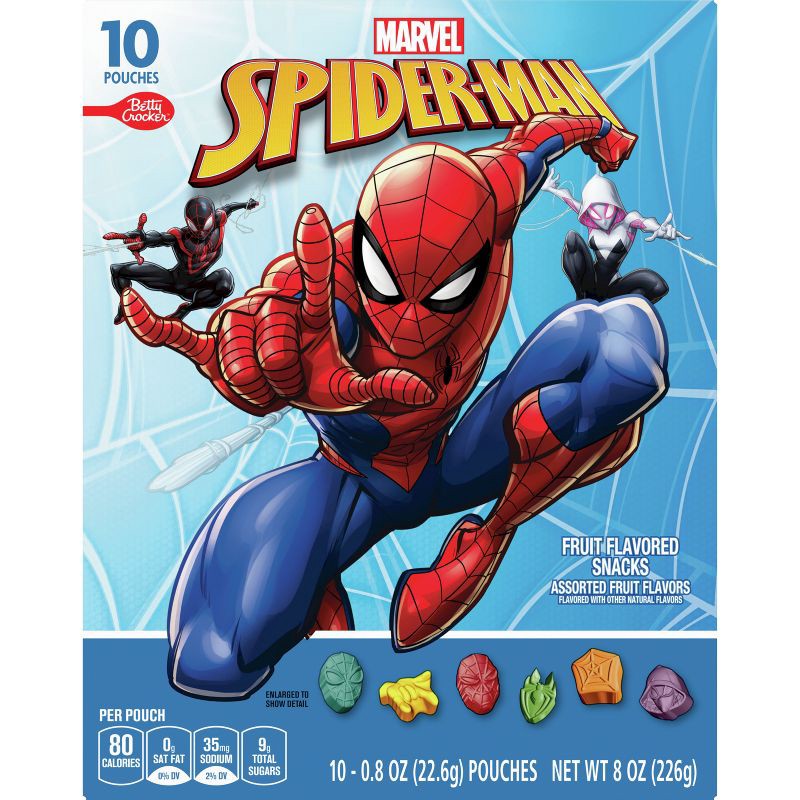 slide 2 of 8, Betty Crocker Marvel Spider-Man Fruit Snacks - 8oz/10ct, 10 ct; 8 oz