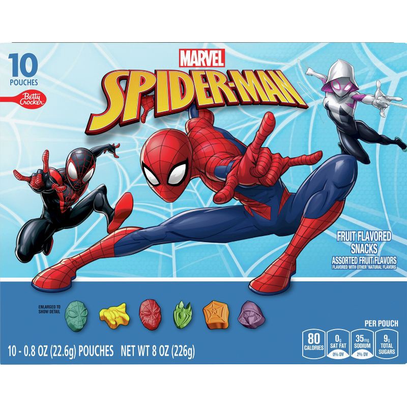 slide 4 of 8, Betty Crocker Marvel Spider-Man Fruit Snacks - 8oz/10ct, 10 ct; 8 oz