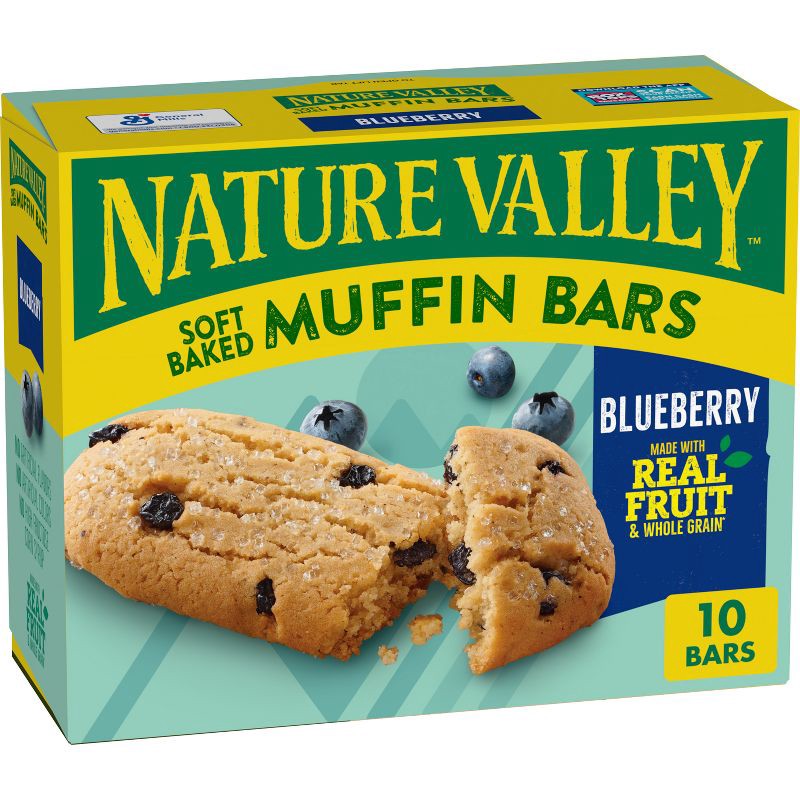 slide 1 of 8, Nature Valley Soft Baked Blueberry Muffin Bars - 10ct/12.4oz, 10 ct, 12.4 oz