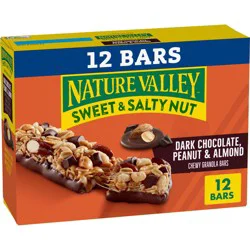 Nature Valley Sweet & Salty Dark Chocolate Peanut & Almond Bars - 12ct/14.4oz