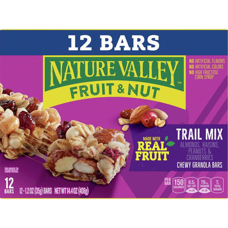 slide 4 of 7, Nature Valley Fruit & Nut Trail Mix Bars - 12ct/14.4oz, 12 ct; 14.4 oz