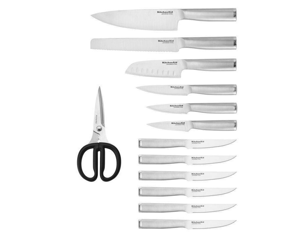 Kitchenaid Gourmet 14-Piece Stainless Steel Kitchen Knife Block Set kitchen  knife set knife set kitchen accessories