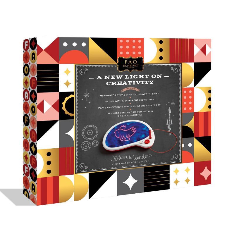 slide 3 of 6, FAO Schwarz Mess-Free Drawing Musical Glow Palette, 1 ct