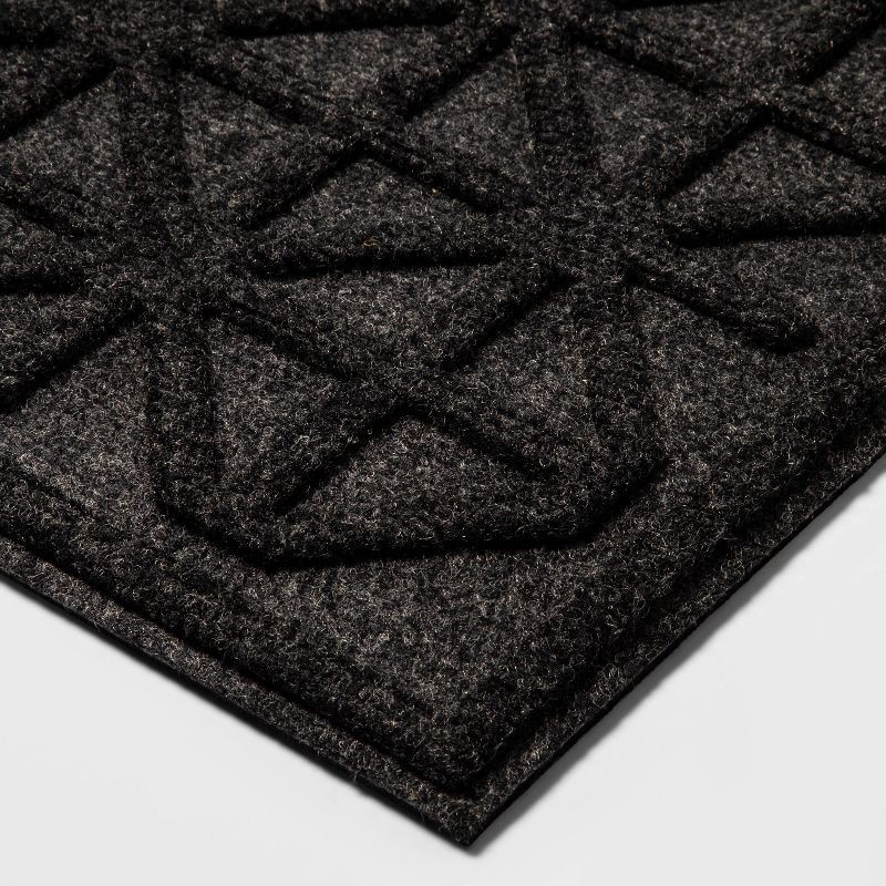 slide 3 of 6, 1'6"x2'6" Diamond Utility Mat Rug Black - Mohawk, 1 ct