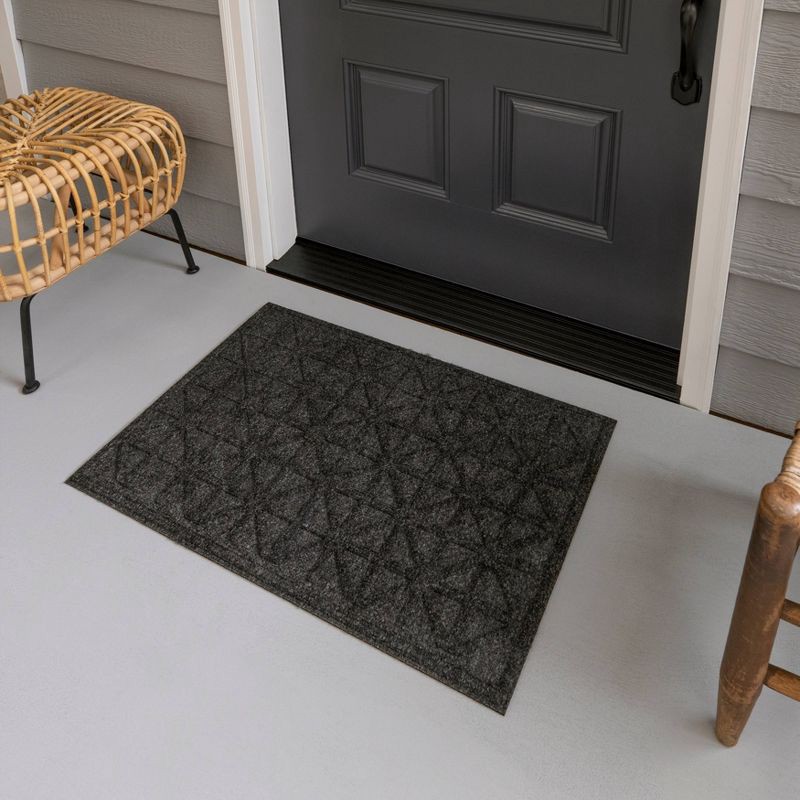 slide 6 of 6, 1'6"x2'6" Diamond Utility Mat Rug Black - Mohawk, 1 ct