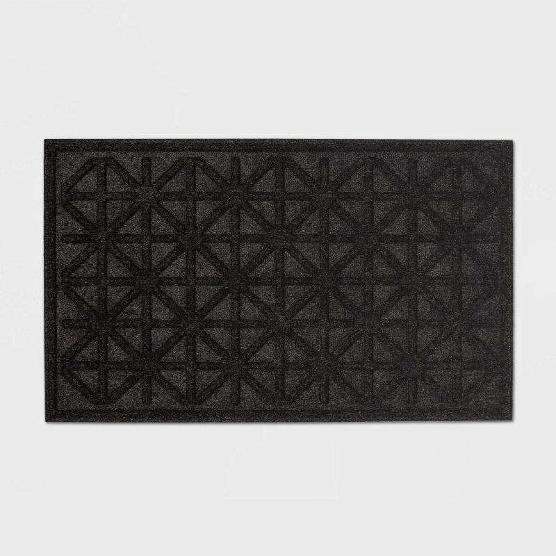 slide 1 of 6, 1'6"x2'6" Diamond Utility Mat Rug Black - Mohawk, 1 ct