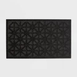 1'6"x2'6" Diamond Utility Mat Rug Black - Mohawk