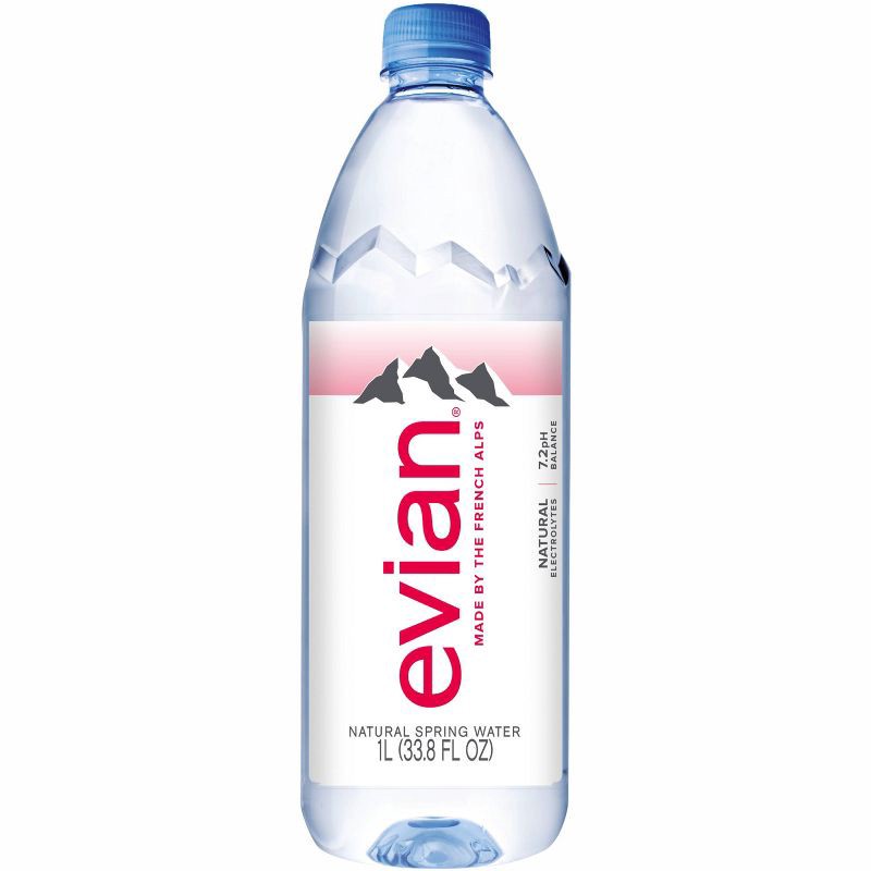 slide 3 of 6, Evian Natural Spring Water - 6pk/33.8 fl oz Bottles, 6 ct; 33.8 fl oz