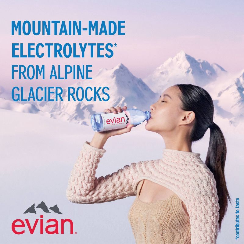 slide 4 of 14, Evian Natural Spring Water - 6pk/33.8 fl oz Bottles, 6 ct; 33.8 fl oz