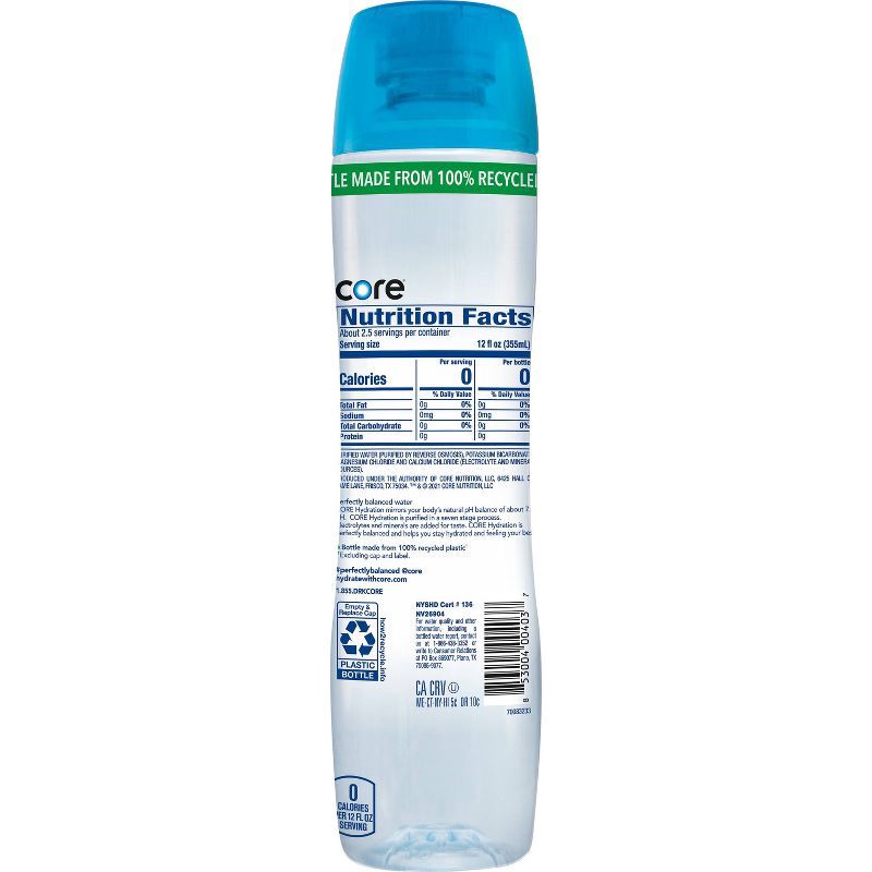 slide 10 of 11, Core Hydration Purified Water - 30.4 fl oz Bottle, 30.4 fl oz