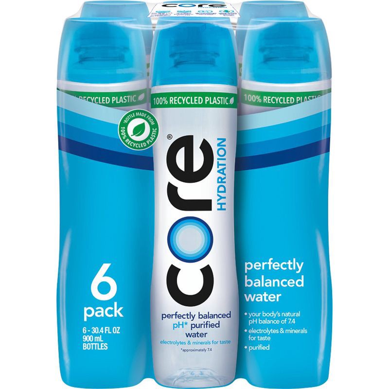 slide 9 of 11, Core Hydration Purified Water - 6pk/30.4 fl oz Bottles, 6 ct, 30.4 fl oz