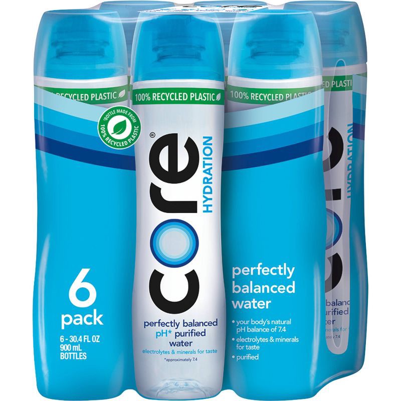 slide 9 of 11, Core Hydration Purified Water - 6pk/30.4 fl oz Bottles, 6 ct, 30.4 fl oz