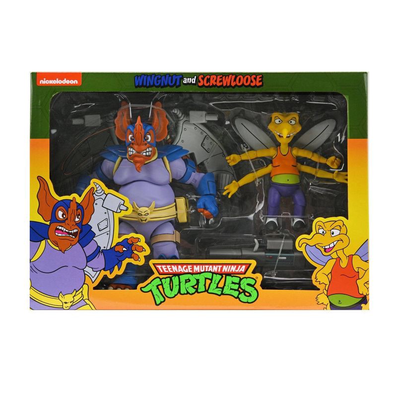 slide 3 of 8, Teenage Mutant Ninja Turtles (Cartoon) - Wingnut and Screwloose 7" Action Figure - 2pk, 2 ct