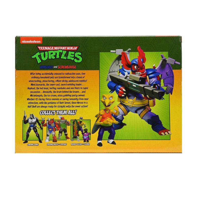 slide 4 of 8, Teenage Mutant Ninja Turtles (Cartoon) - Wingnut and Screwloose 7" Action Figure - 2pk, 2 ct