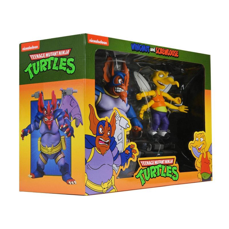 slide 5 of 8, Teenage Mutant Ninja Turtles (Cartoon) - Wingnut and Screwloose 7" Action Figure - 2pk, 2 ct