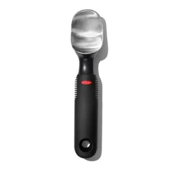 OXO Ice Cream Scoop: Top Rated Zinc Alloy, Dishwasher-Safe, Black Handle, 8.25" Length, Lifetime Warranty