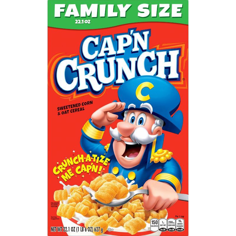 slide 2 of 5, Cap'n Crunch Original Family Size Cereal - 22.1oz, 22.1 oz