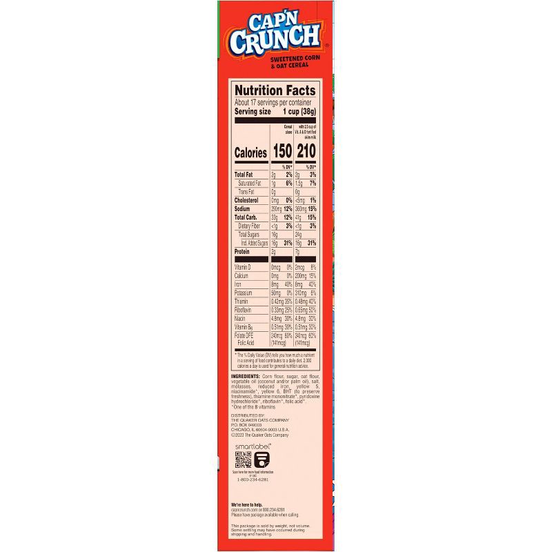 slide 4 of 5, Cap'n Crunch Original Family Size Cereal - 22.1oz, 22.1 oz