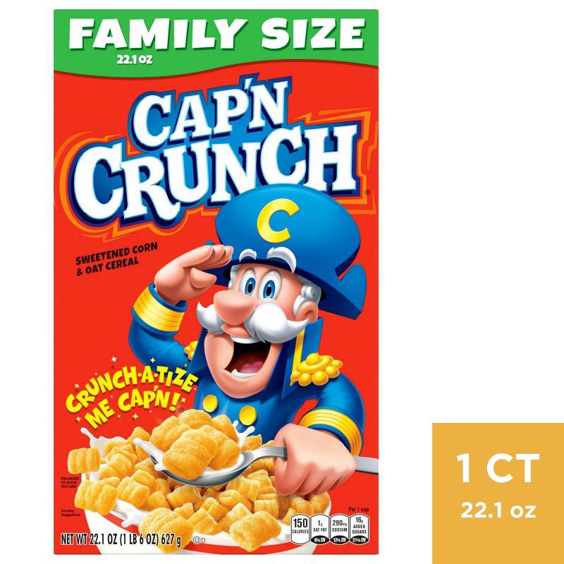slide 1 of 5, Cap'n Crunch Original Family Size Cereal - 22.1oz, 22.1 oz
