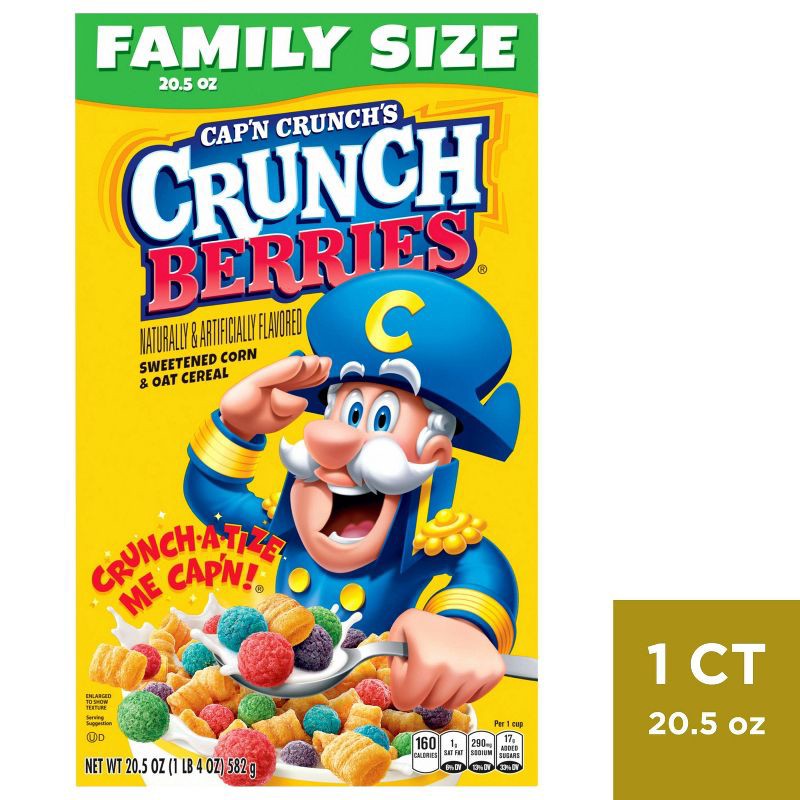 slide 1 of 5, Cap'n Crunch Berries Family Size Cereal - 20.5oz, 20.5 oz