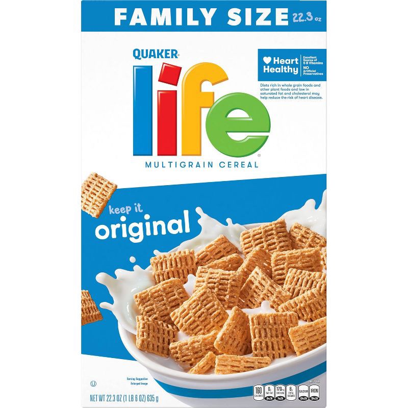 slide 2 of 6, Quaker Life Original Family Size Cereal - 22.3oz, 22.3 oz