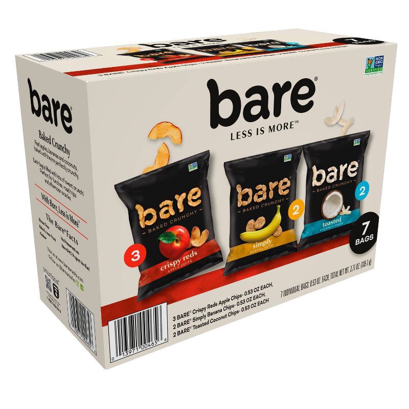 slide 4 of 10, Bare Fruit Bare Apple Banana Coconut Chips Varity Pack - 7ct, 7 ct