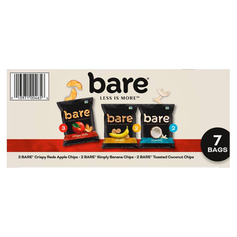 slide 7 of 10, Bare Fruit Bare Apple Banana Coconut Chips Varity Pack - 7ct, 7 ct