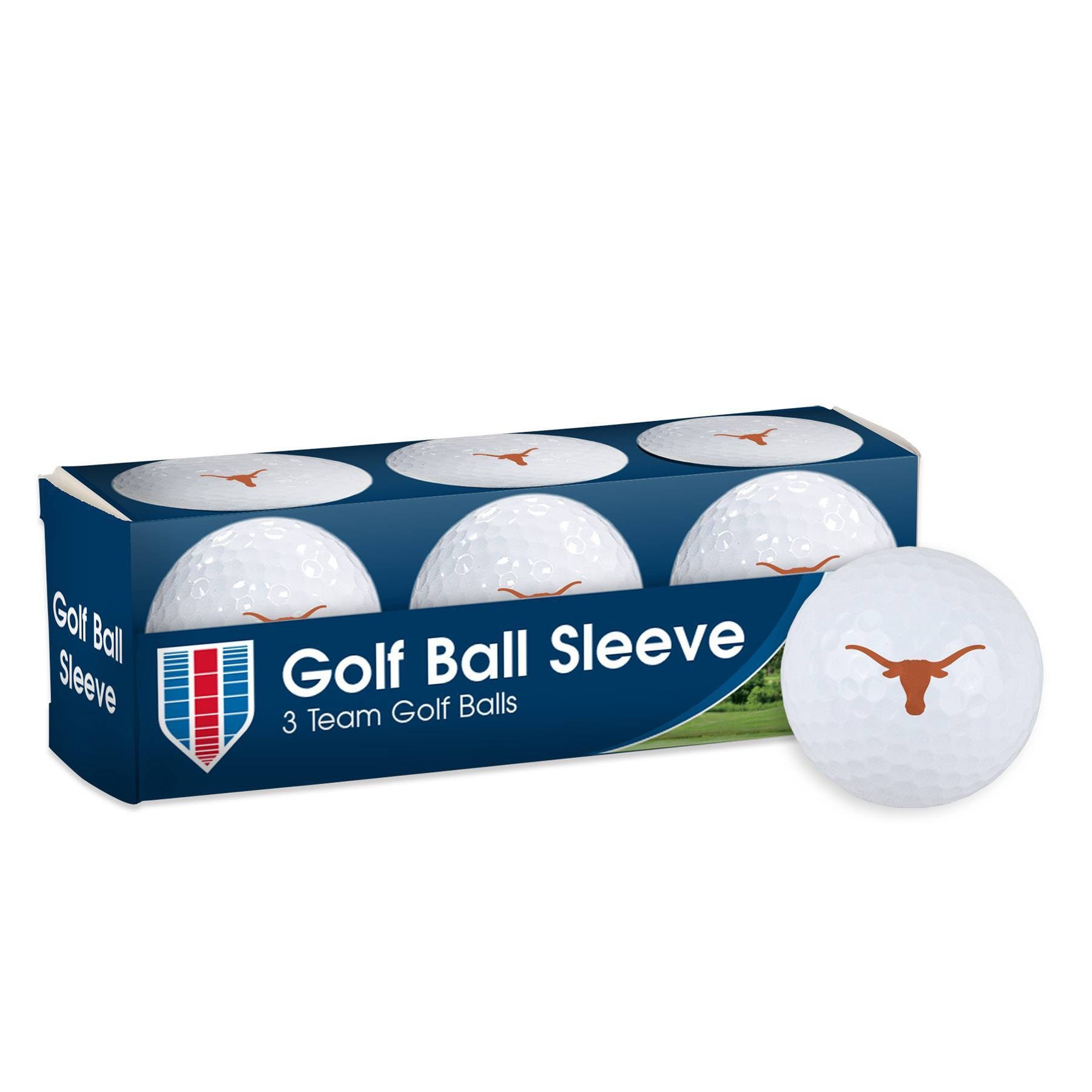 slide 1 of 3, NCAA Texas Longhorns Golf Balls, 3 ct