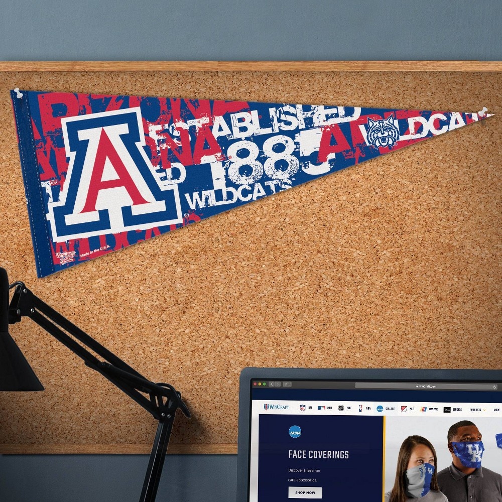 slide 2 of 3, NCAA Arizona Wildcats 30" Premium Pennant, 1 ct