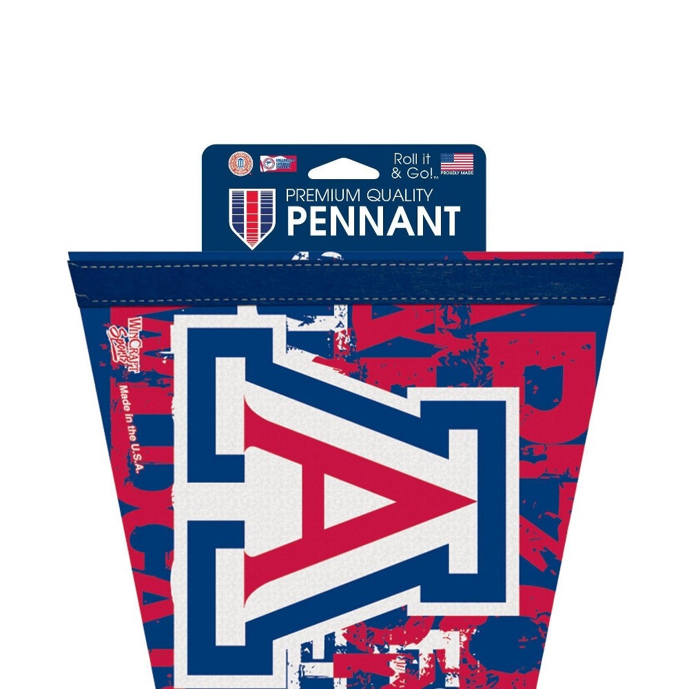 slide 3 of 3, NCAA Arizona Wildcats 30" Premium Pennant, 1 ct
