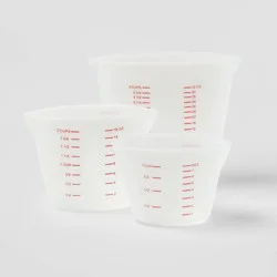 Tablecraft HSMC3 Measuring Cup Set, Silicone