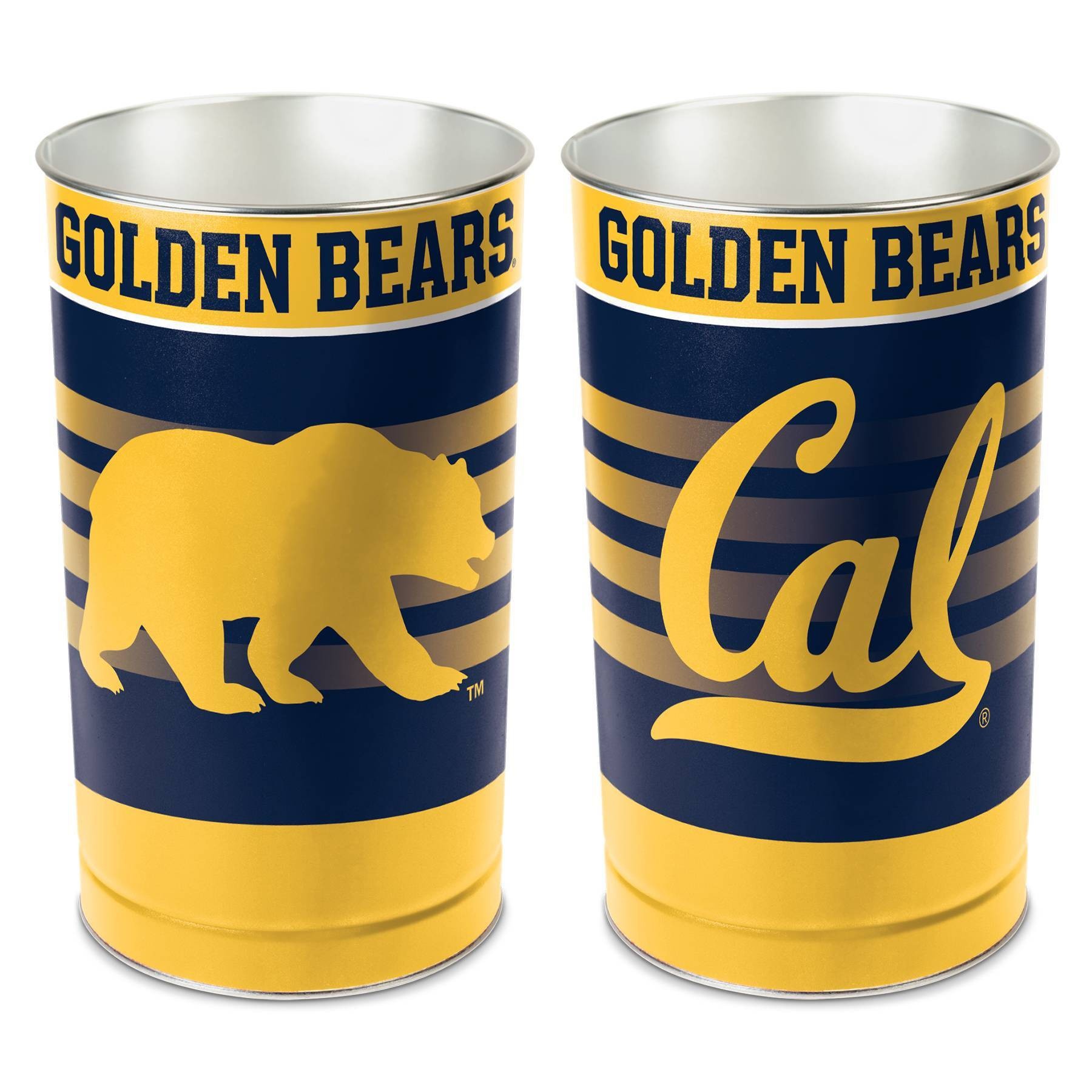 slide 1 of 3, NCAA Cal Golden Bears Tin Trash Can, 1 ct