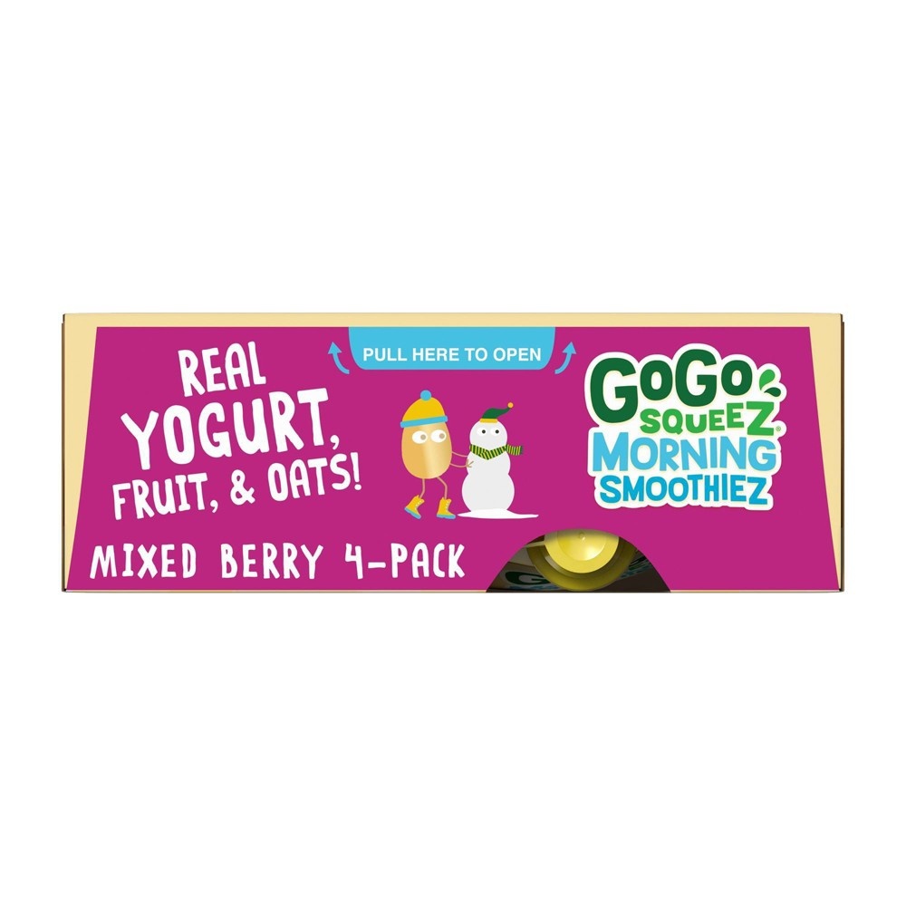 slide 5 of 10, Gogo Squeeze Morning Smoothie - Berry - 3oz/4ct, 4 ct; 3 oz